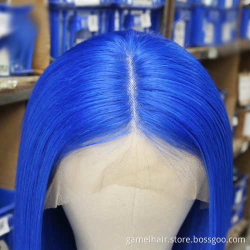 150% Density Colored Green/Pink/Blue/Purple Short Bob Wig with Baby Hair Pre-Plucked HD T Lace Front Human Hair Wigs for Women